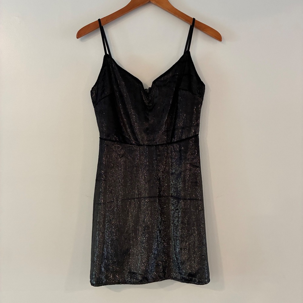 Em & Elle Dress S Shine Away Mini Metallic Shimmer NWT Boutique Cocktail NYE